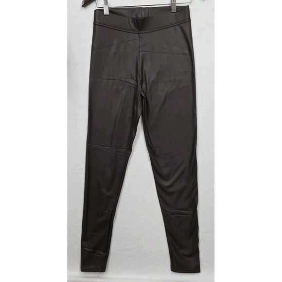 Present and Love Pants - Present And Love Faux Leather Liquid Leggings Womens M NWOT Brown Color